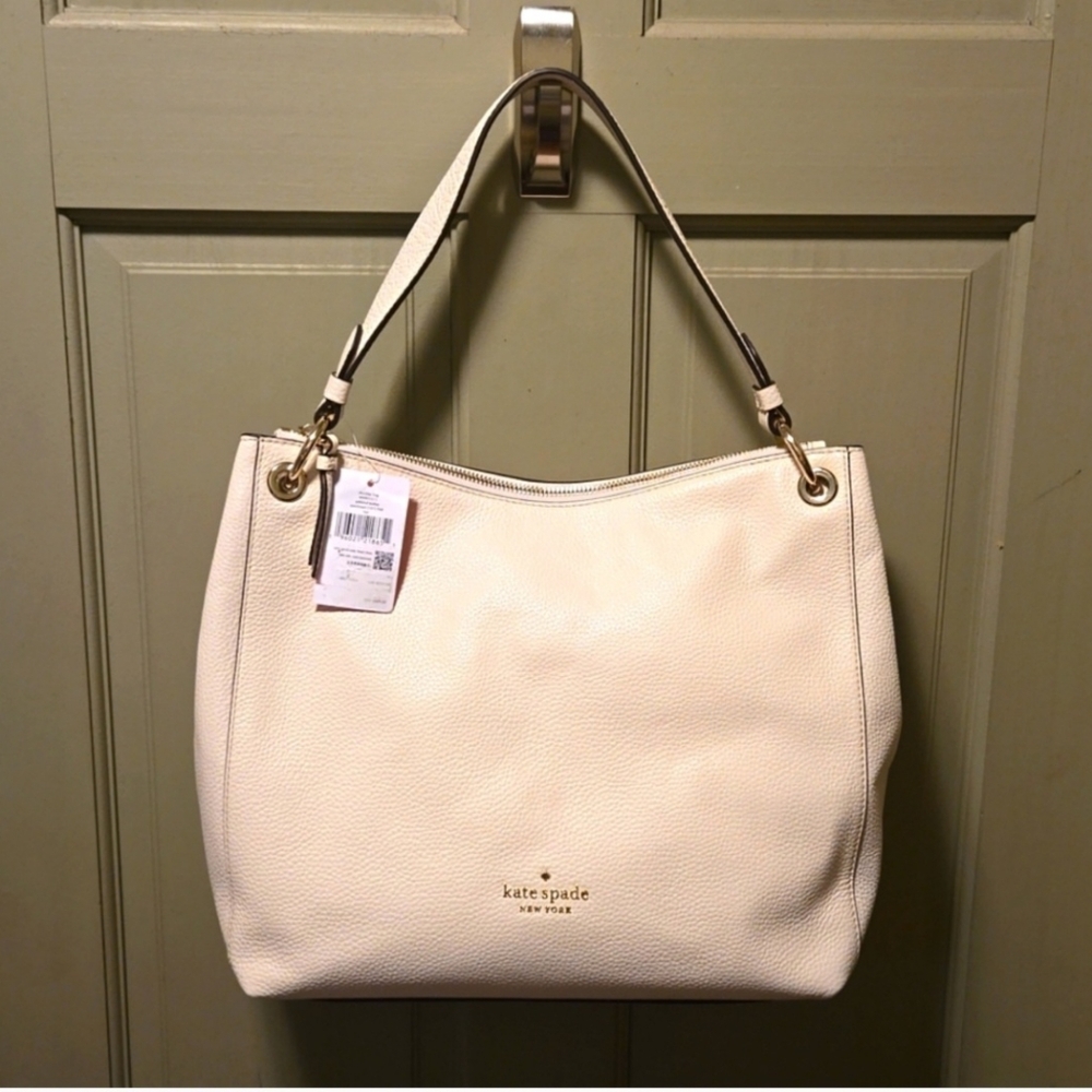 Kate Spade Blush Single Strap Shoulder Pebbled Leather Bag With Dustbag